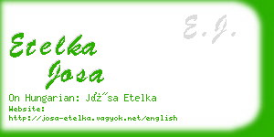 etelka josa business card